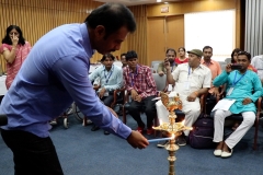 Mr. Venkatesh lighting lamp